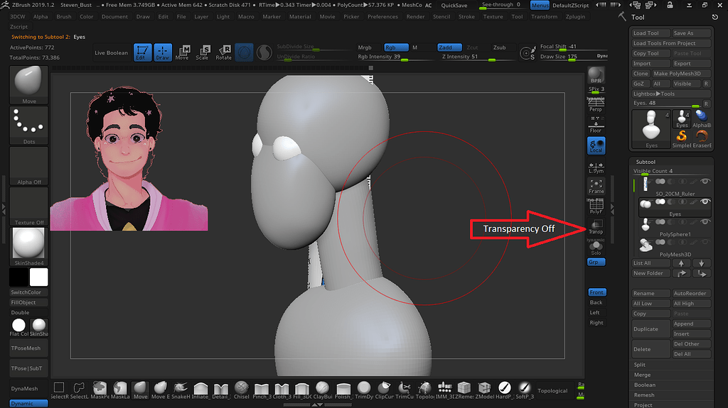 Transparent acting like solo (can 't see through mesh) - ZBrushCentral