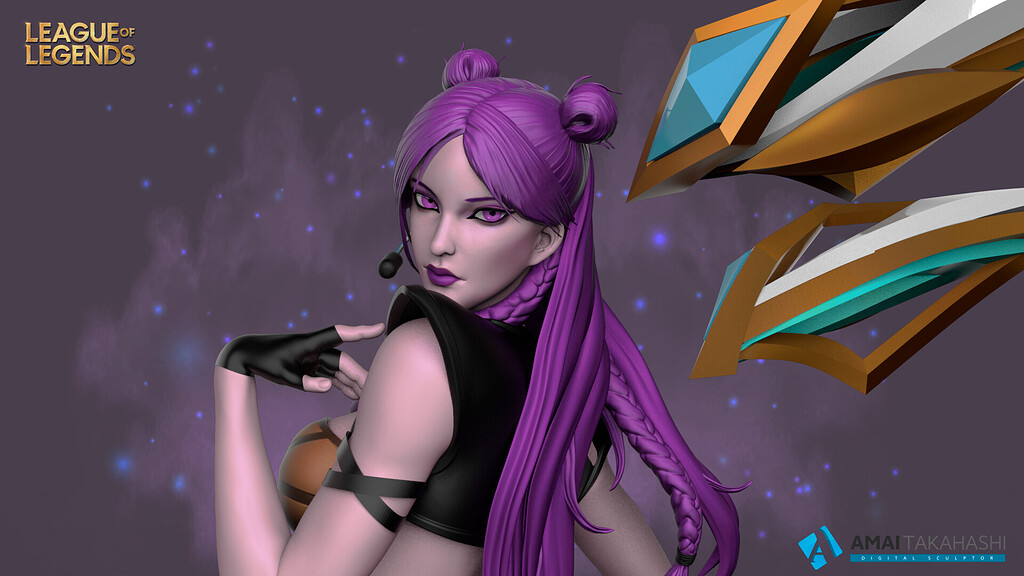 Kaisa Kda Fanart Zbrushcentral