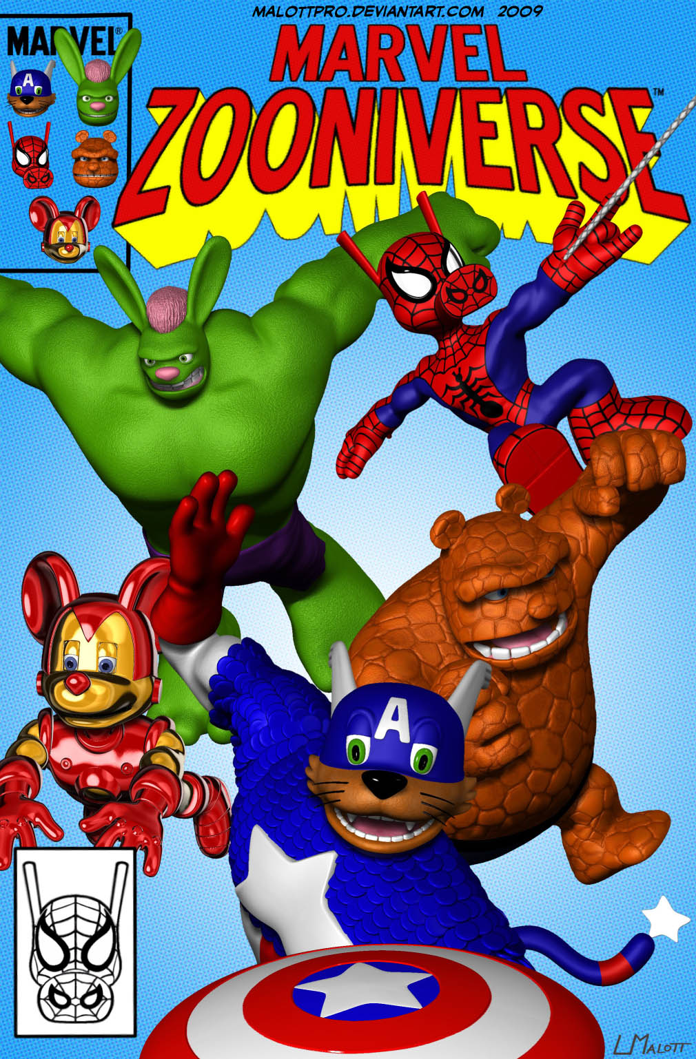 Marvel Zooniverse Spider-Ham Comic Art - ZBrushCentral