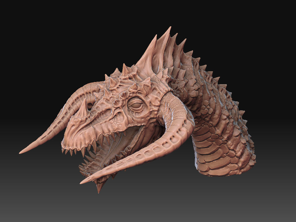 Dragon Bust Concept - ZBrushCentral