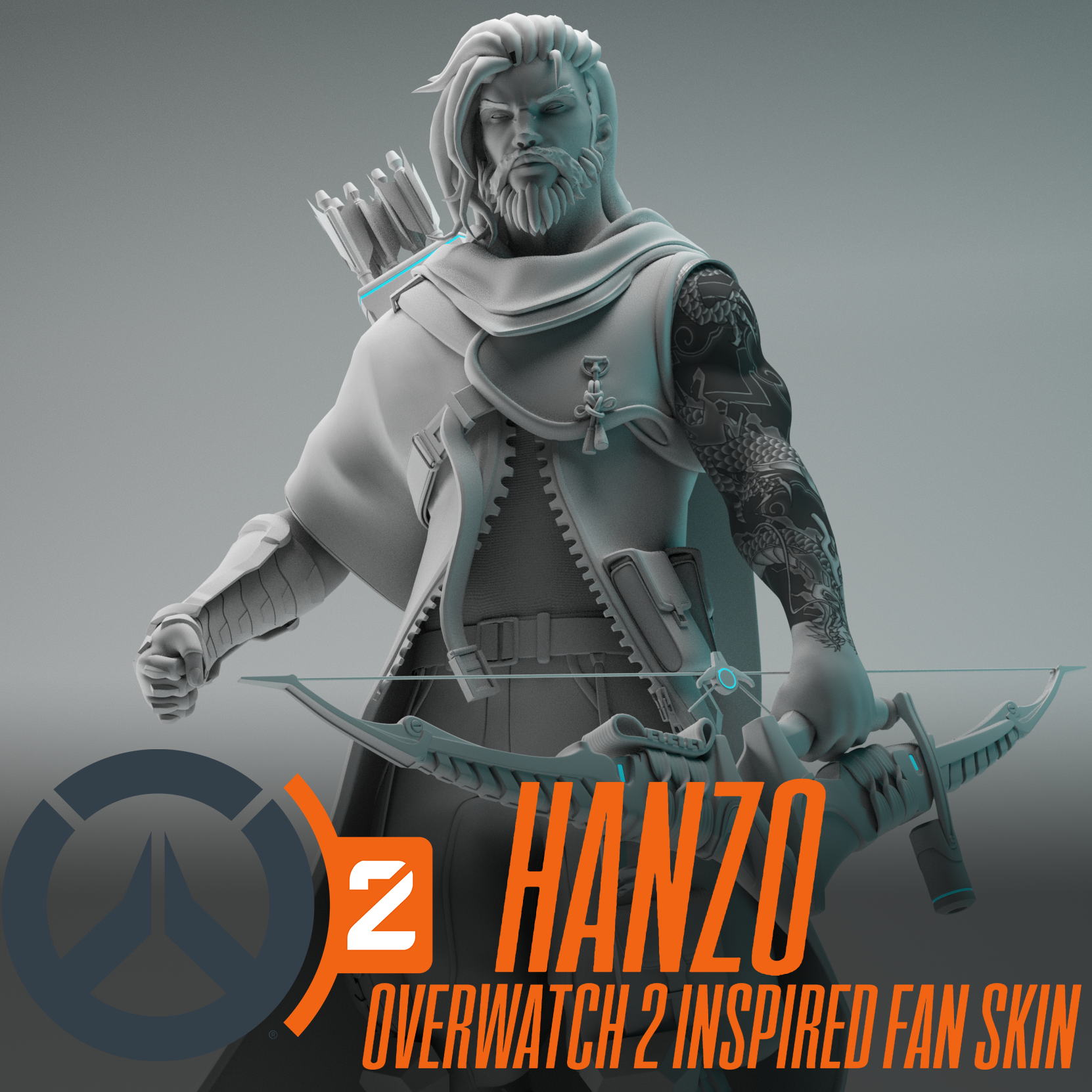 Overwatch 2 inspired Hano fan skin (WIP) - ZBrushCentral