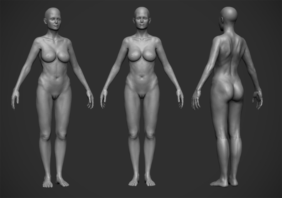 Ella Realistic Female Character Nudity Zbrushcentral