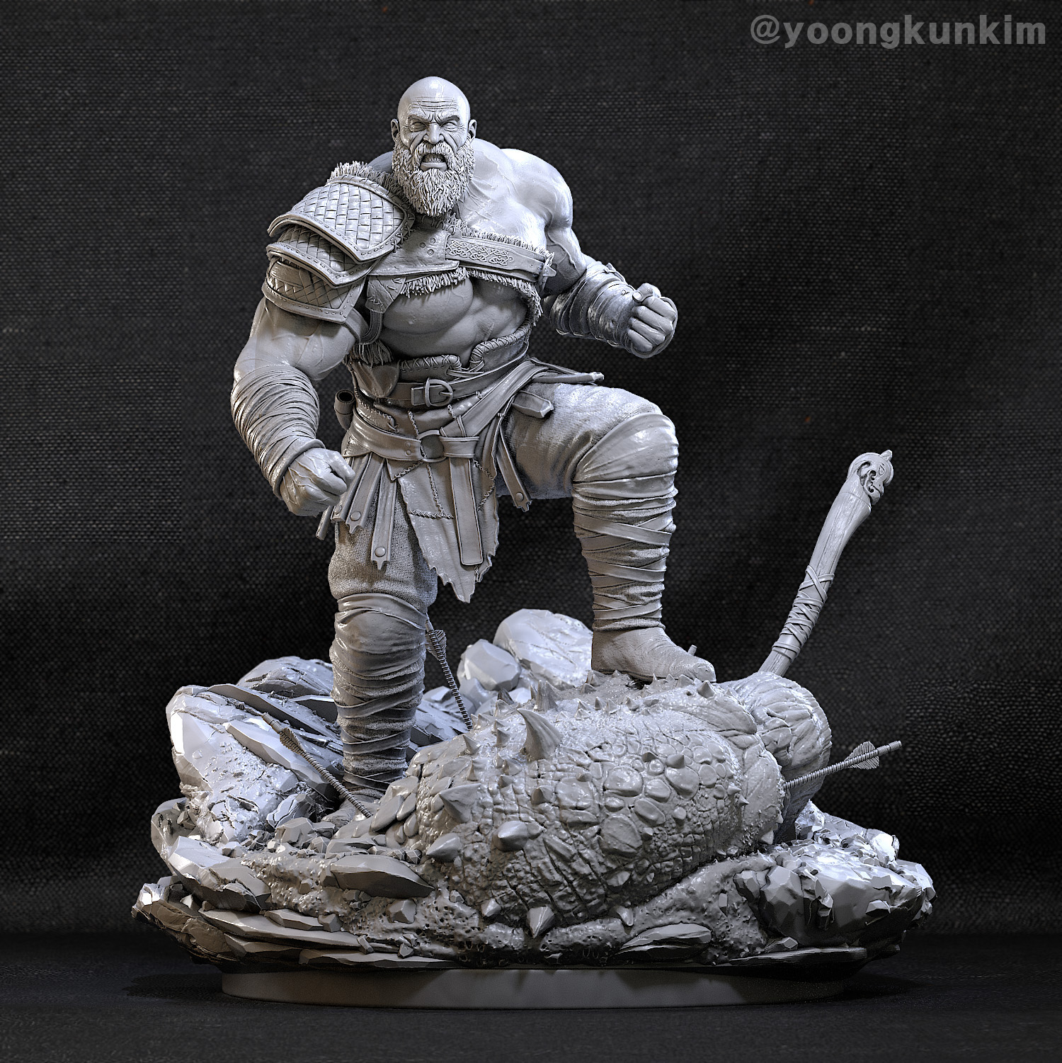 Kratos statue (3D) - ZBrushCentral