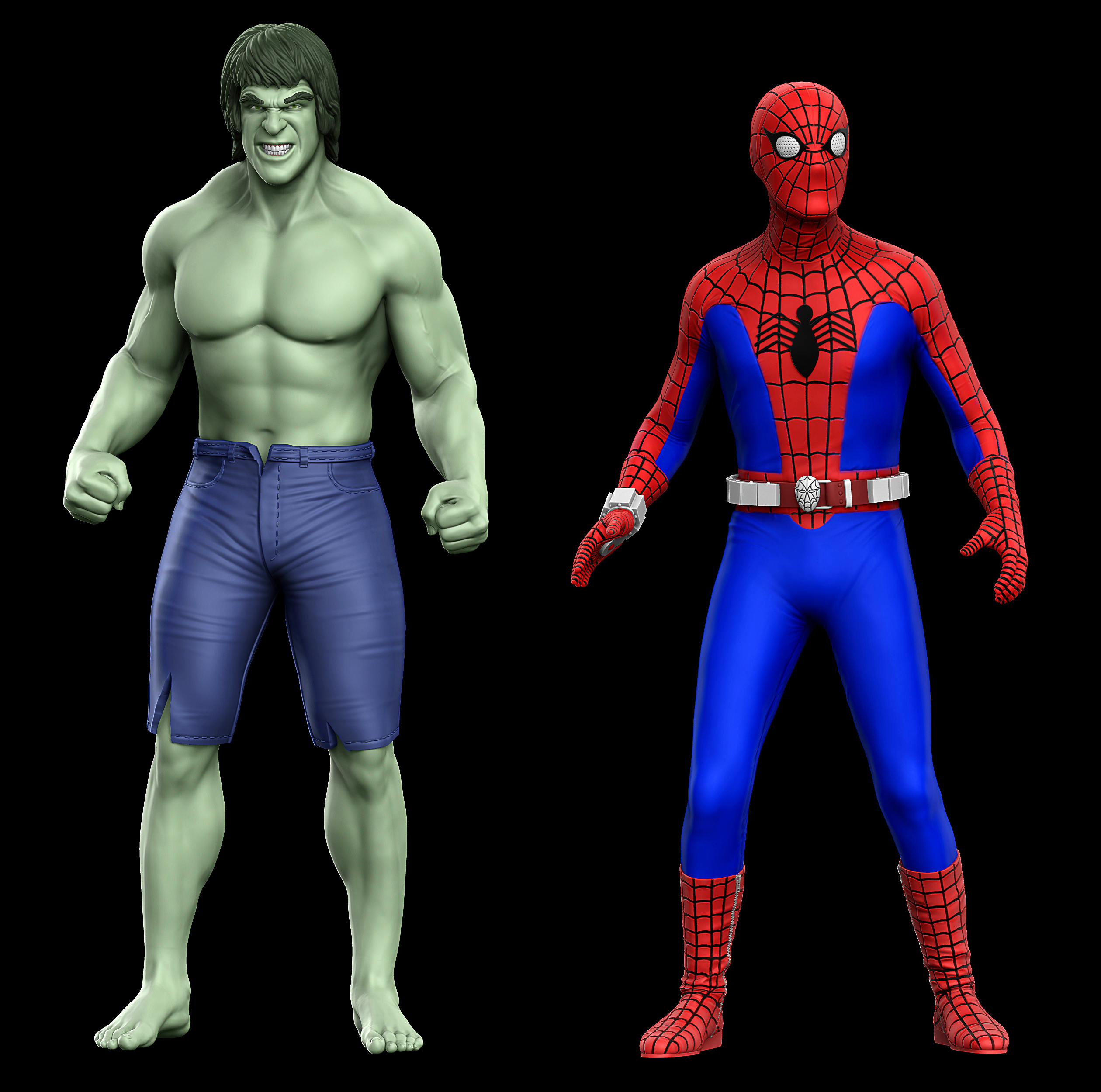 Vintage Hulk and spider man - ZBrushCentral