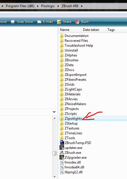 Spotlight Folder Locations - ZBrushCentral