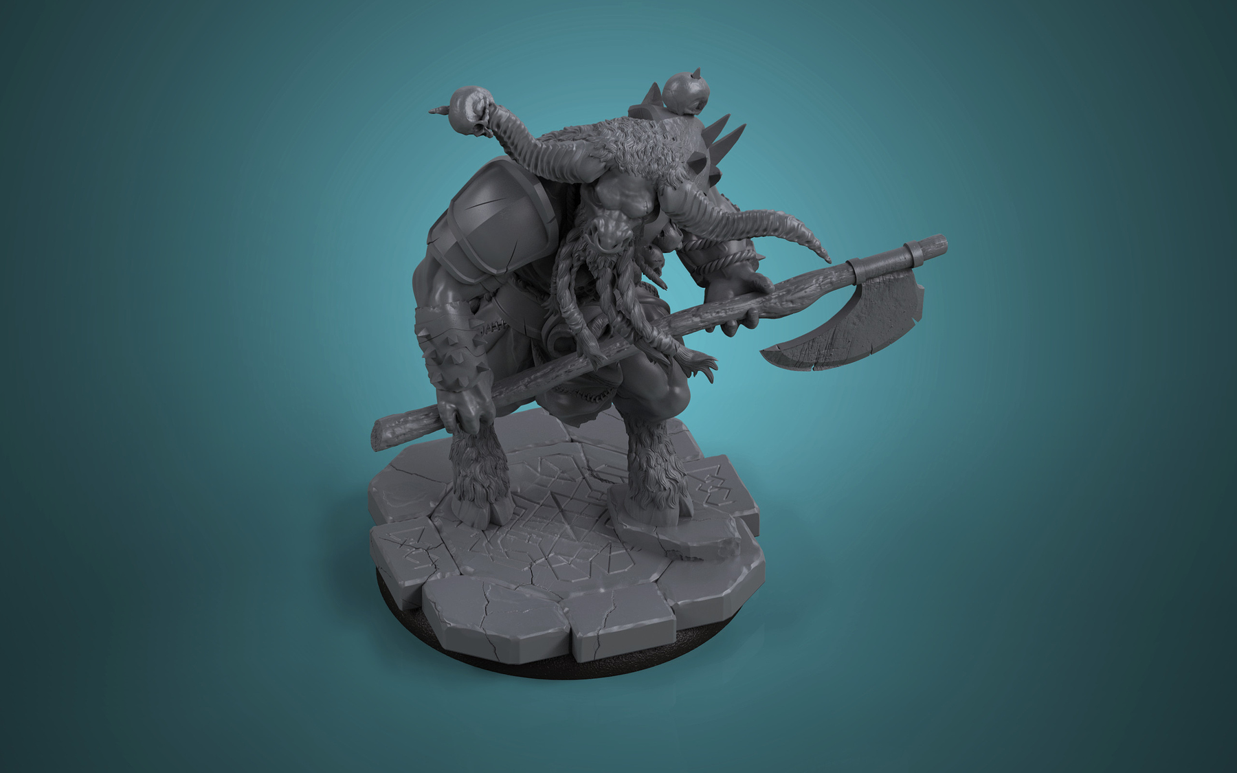 Minotaur Miniature - Zbrushcentral