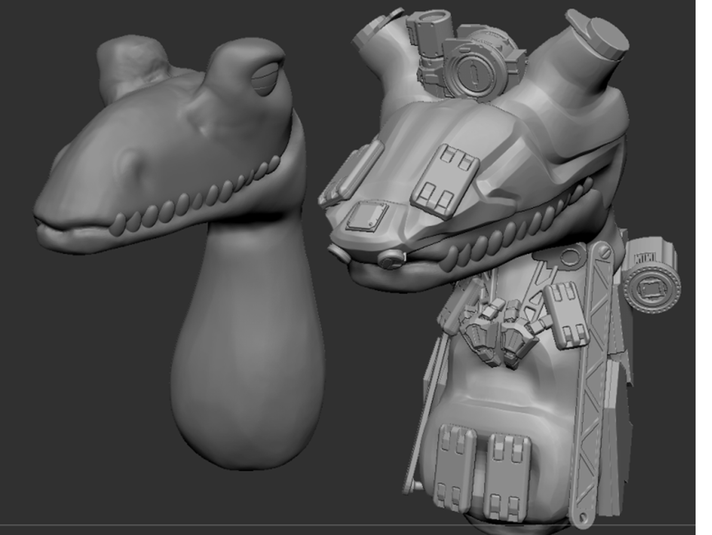 realistic dinosaur sculpting in zbrush for game and film