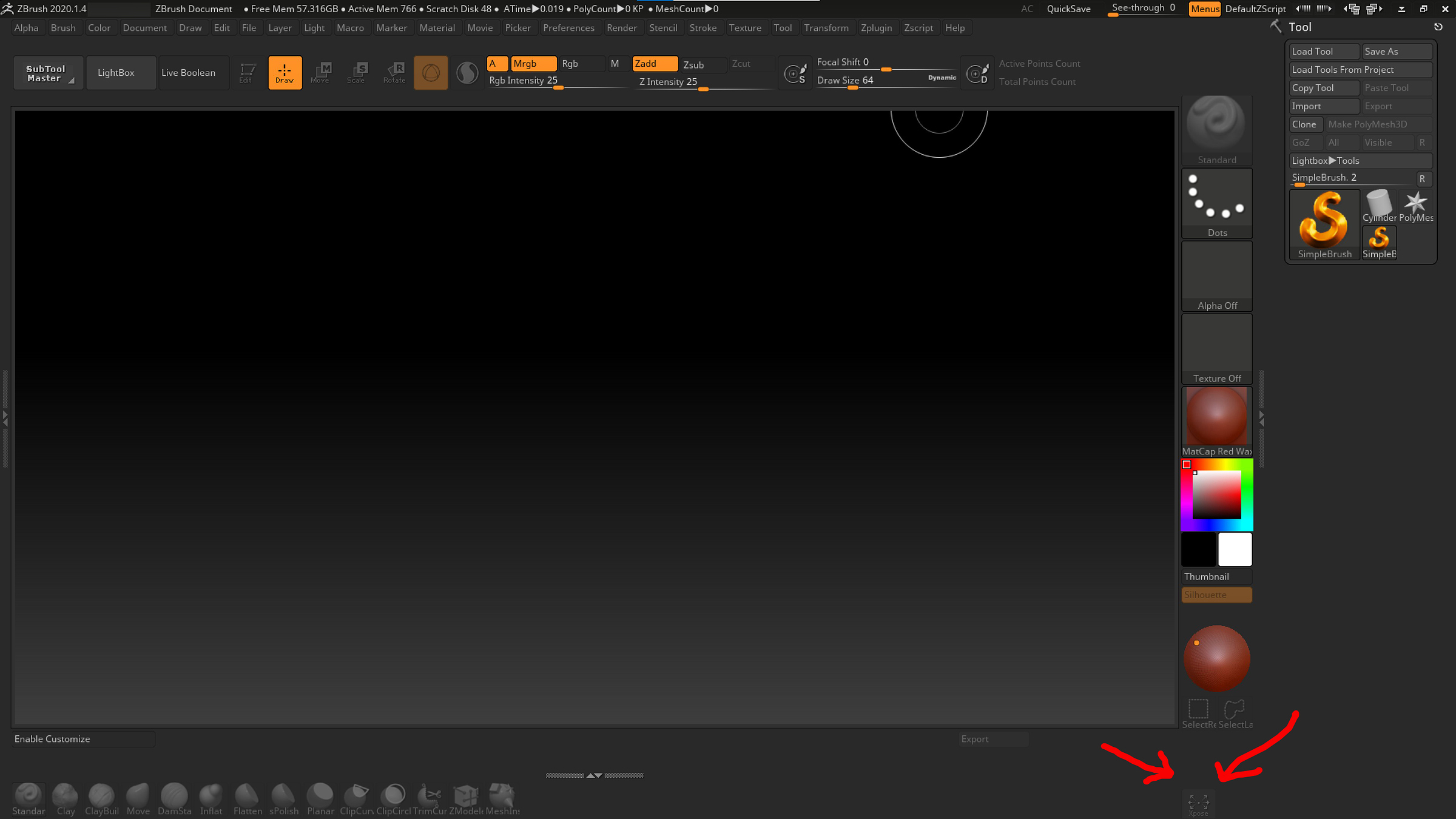 enable customize zbrush ui button disappears