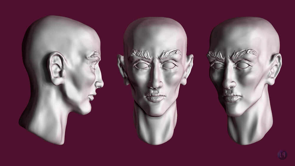 Doc Quiller 3D head 1