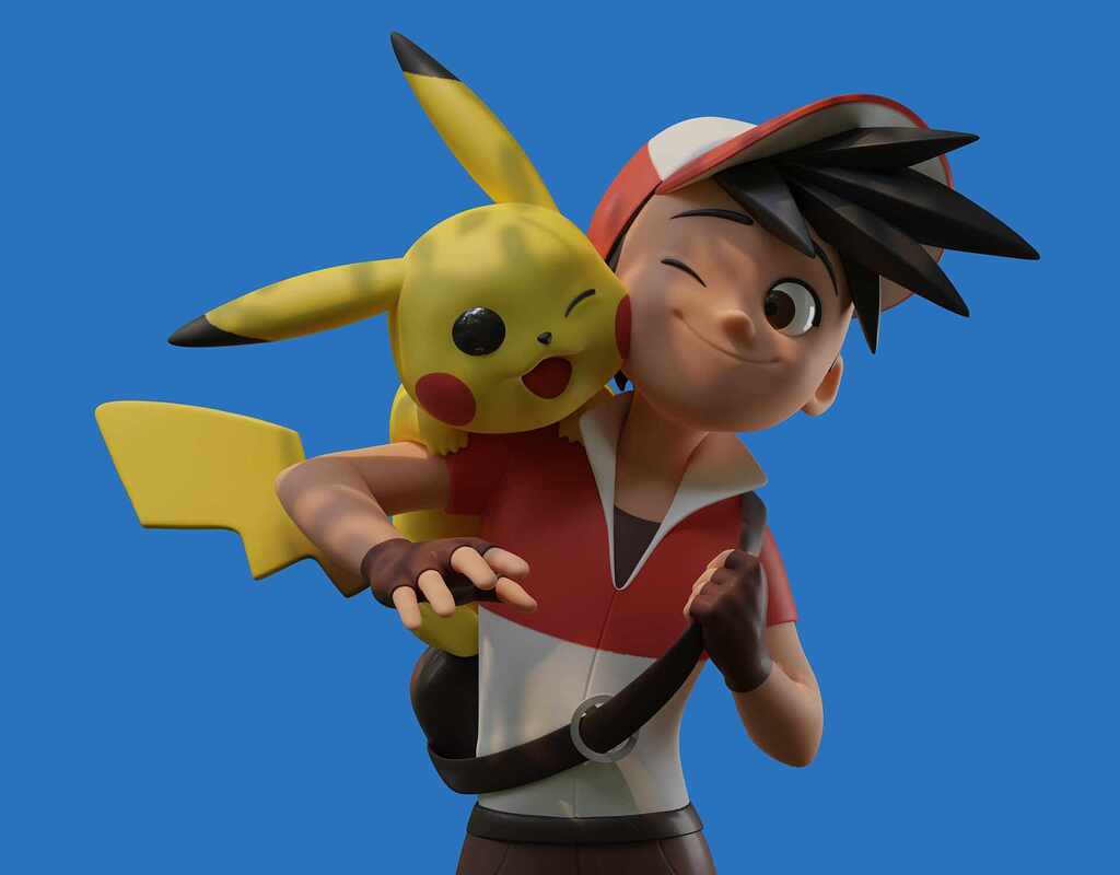 Ash and Pikachu - ZBrushCentral