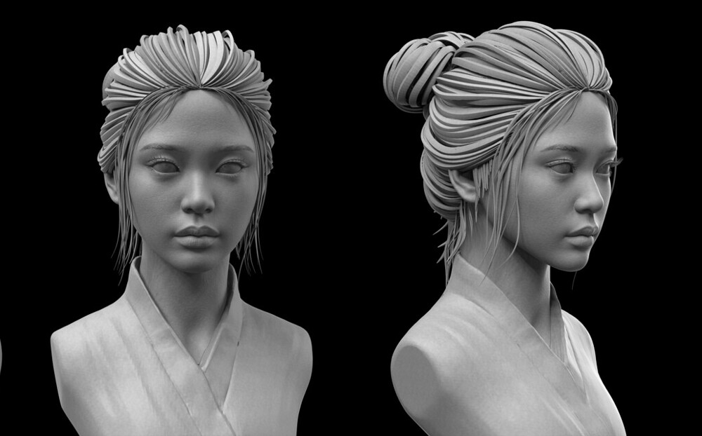 ArtStation - Female Head sculpt