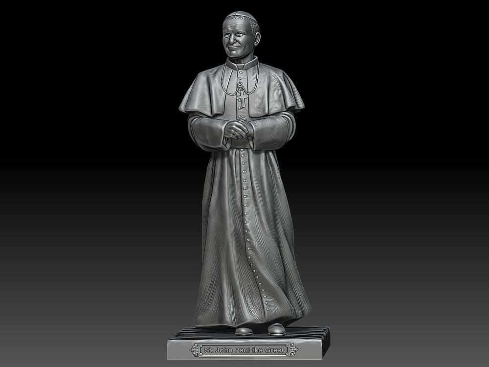 St John Paul II - Sculpture Front