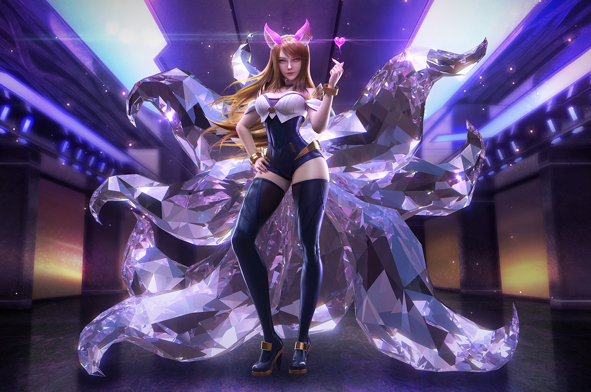 kda ahri statue