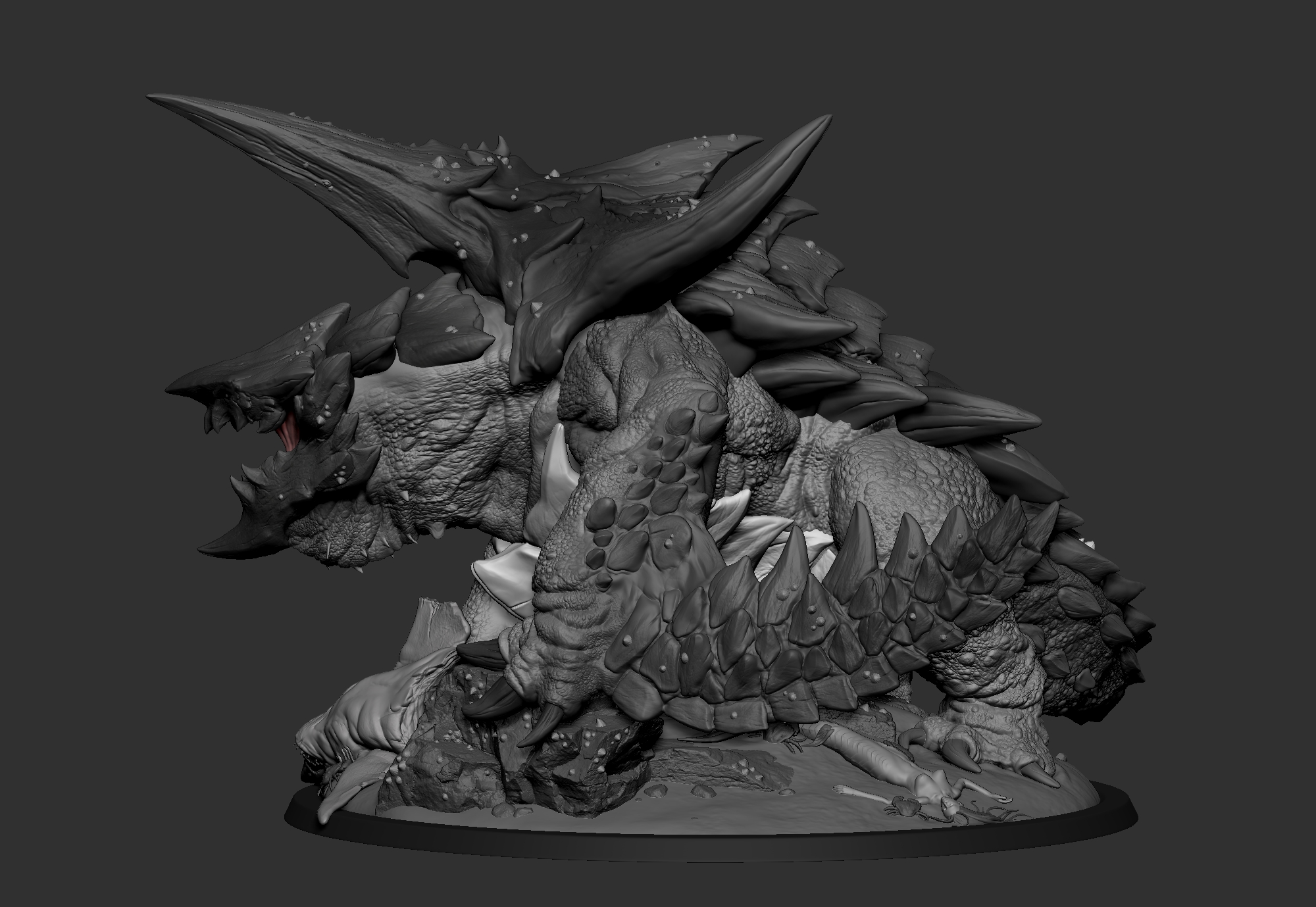 Tarrasque for 3d printing - ZBrushCentral