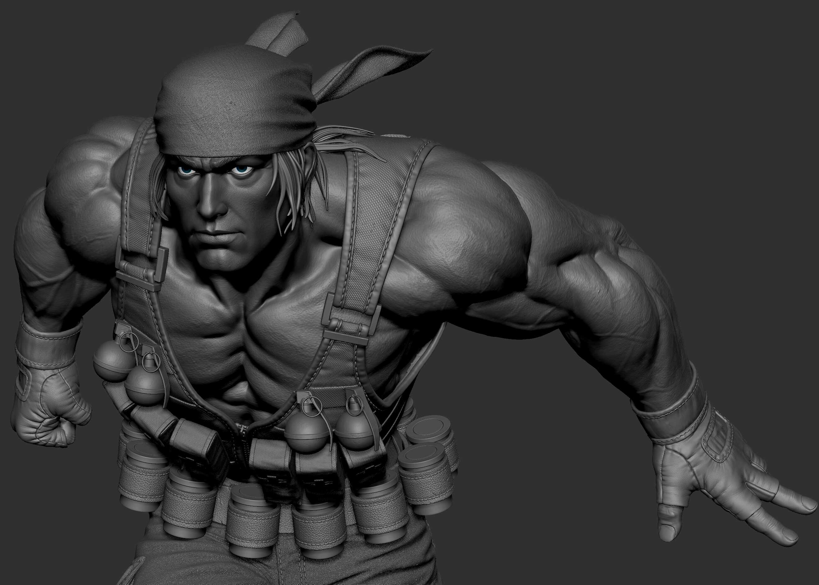 Realistic Guile from Street Fighter - ZBrushCentral