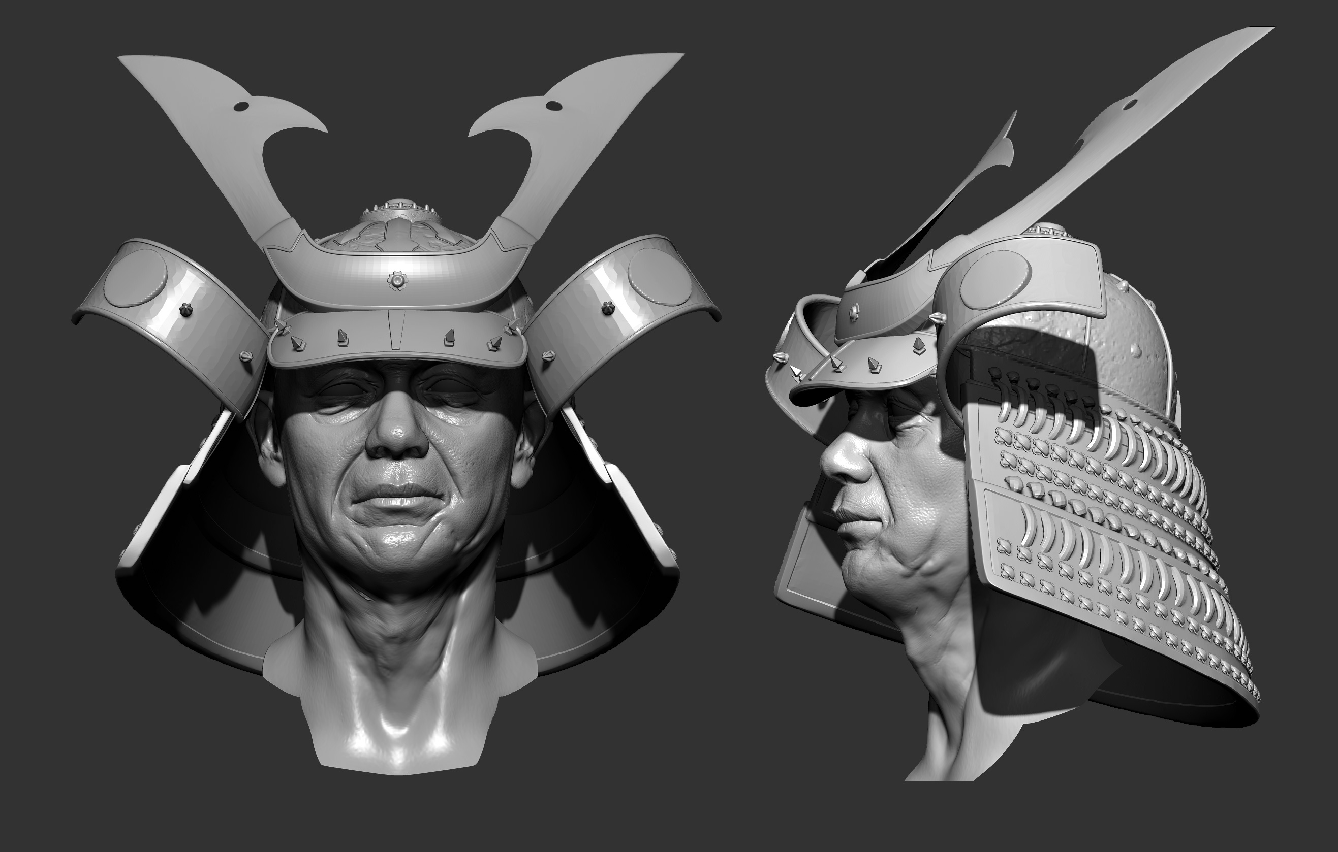 samurai character concept tutorial in zbrush