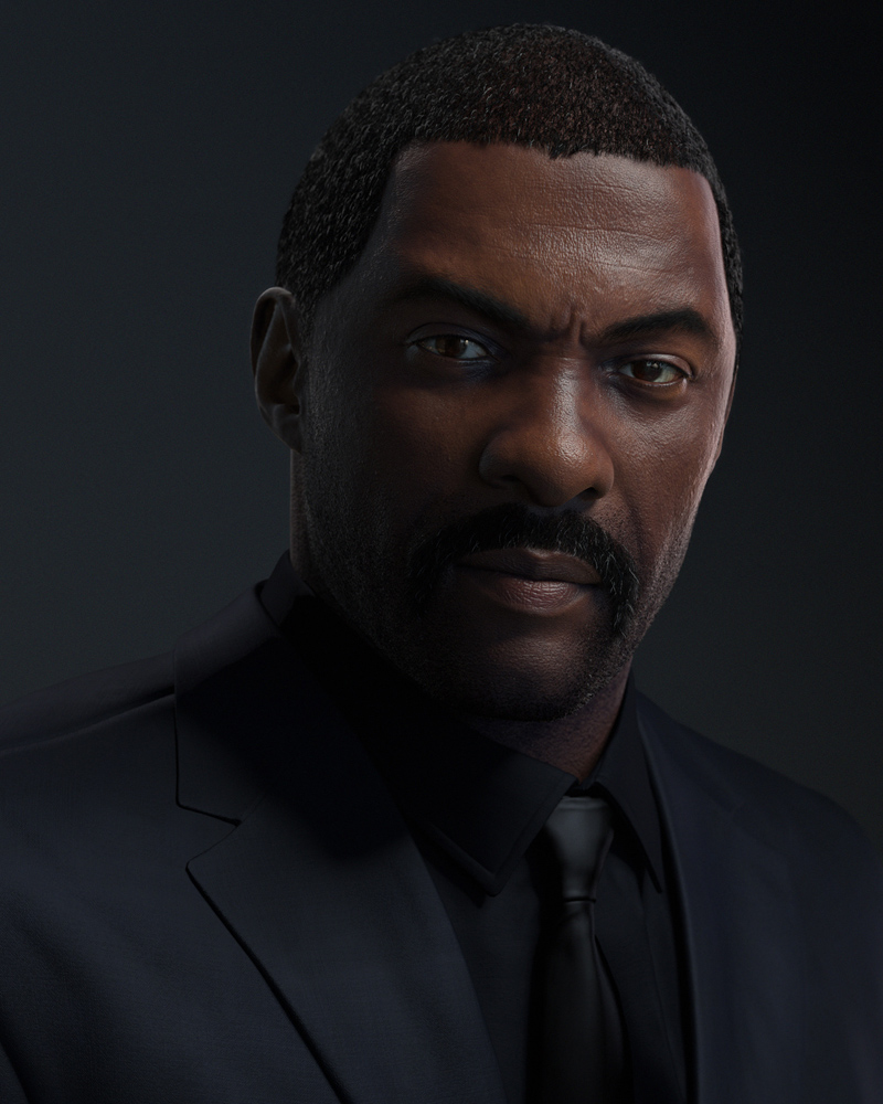 Idris Elba, 3D Portrait - ZBrushCentral