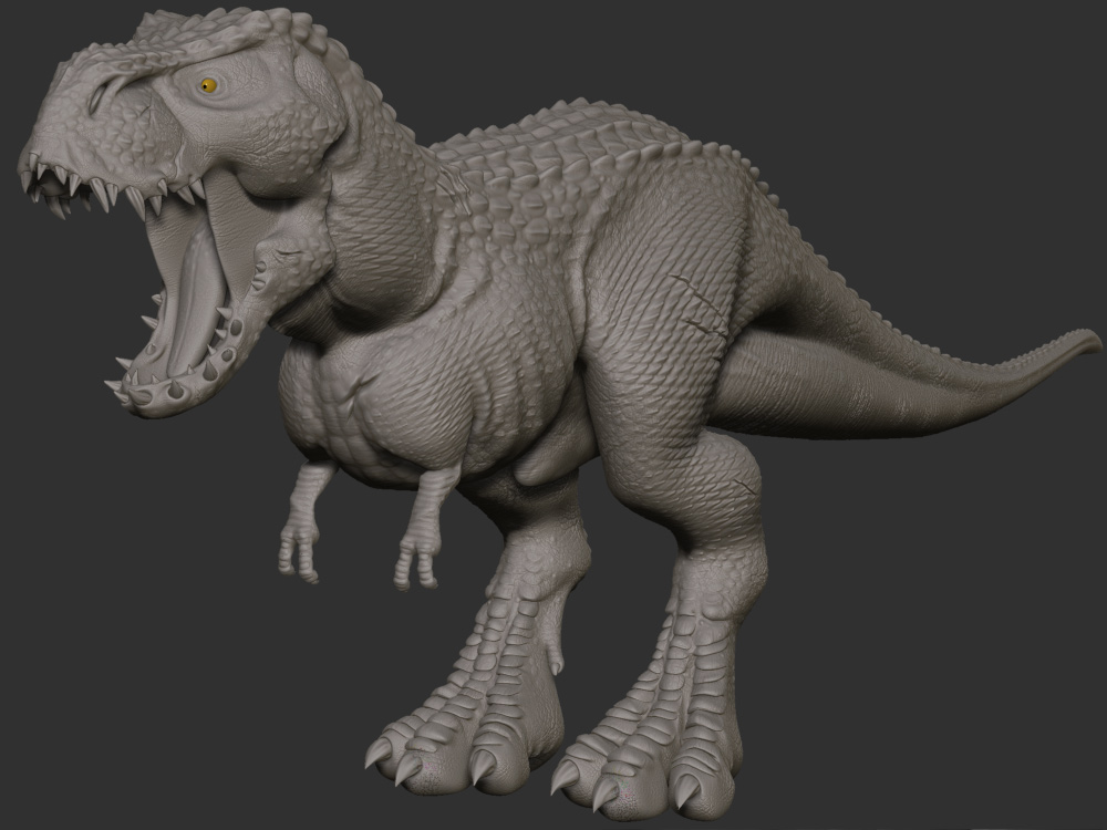 Detalhando um V-Rex com alphas personalizados no ZBrush 