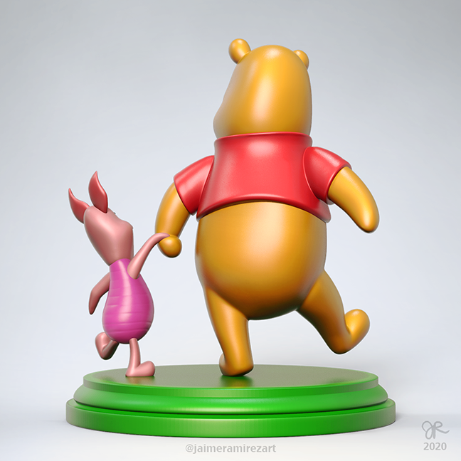 winnie the pooh stone statue