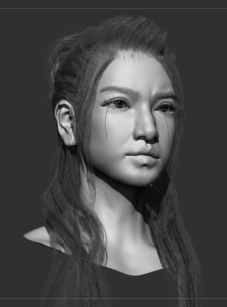 Asian female head test - ZBrushCentral