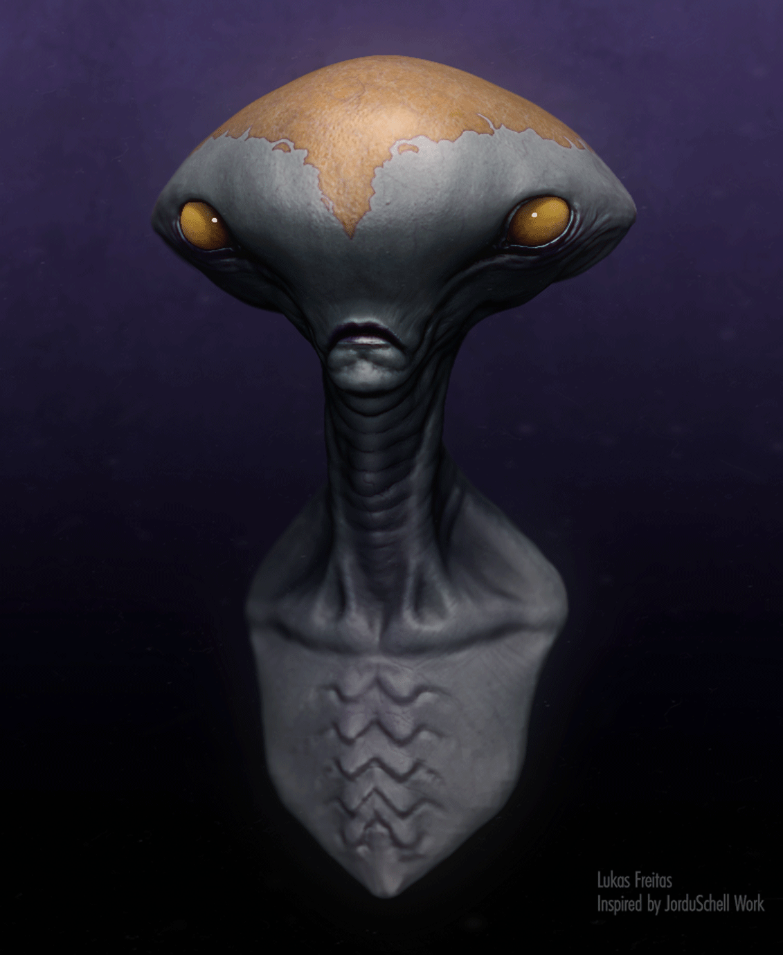 Alien Inspired By jordu Schell Work - ZBrushCentral