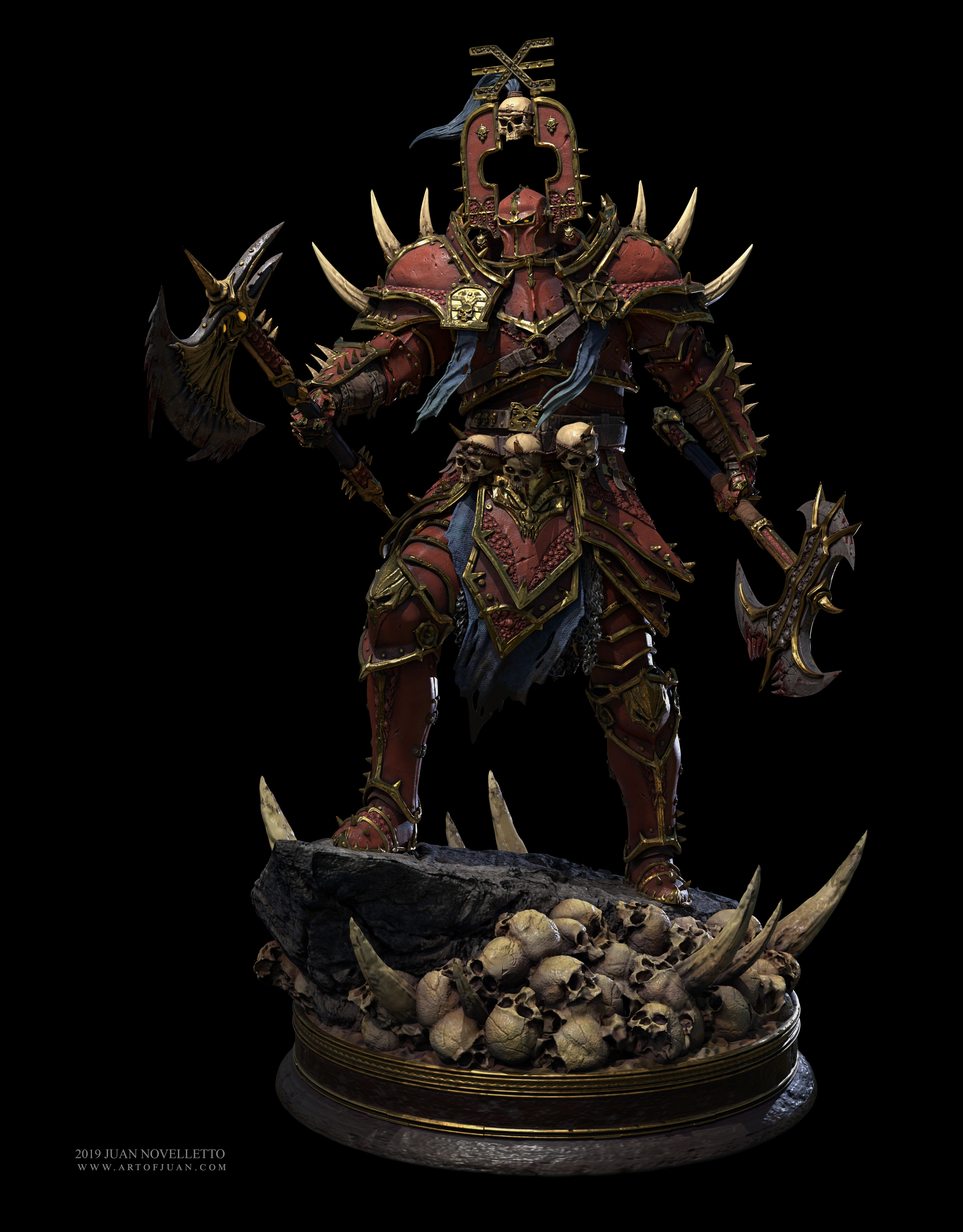 Khorne Champion of Chaos (Warhammer fan art) - ZBrushCentral