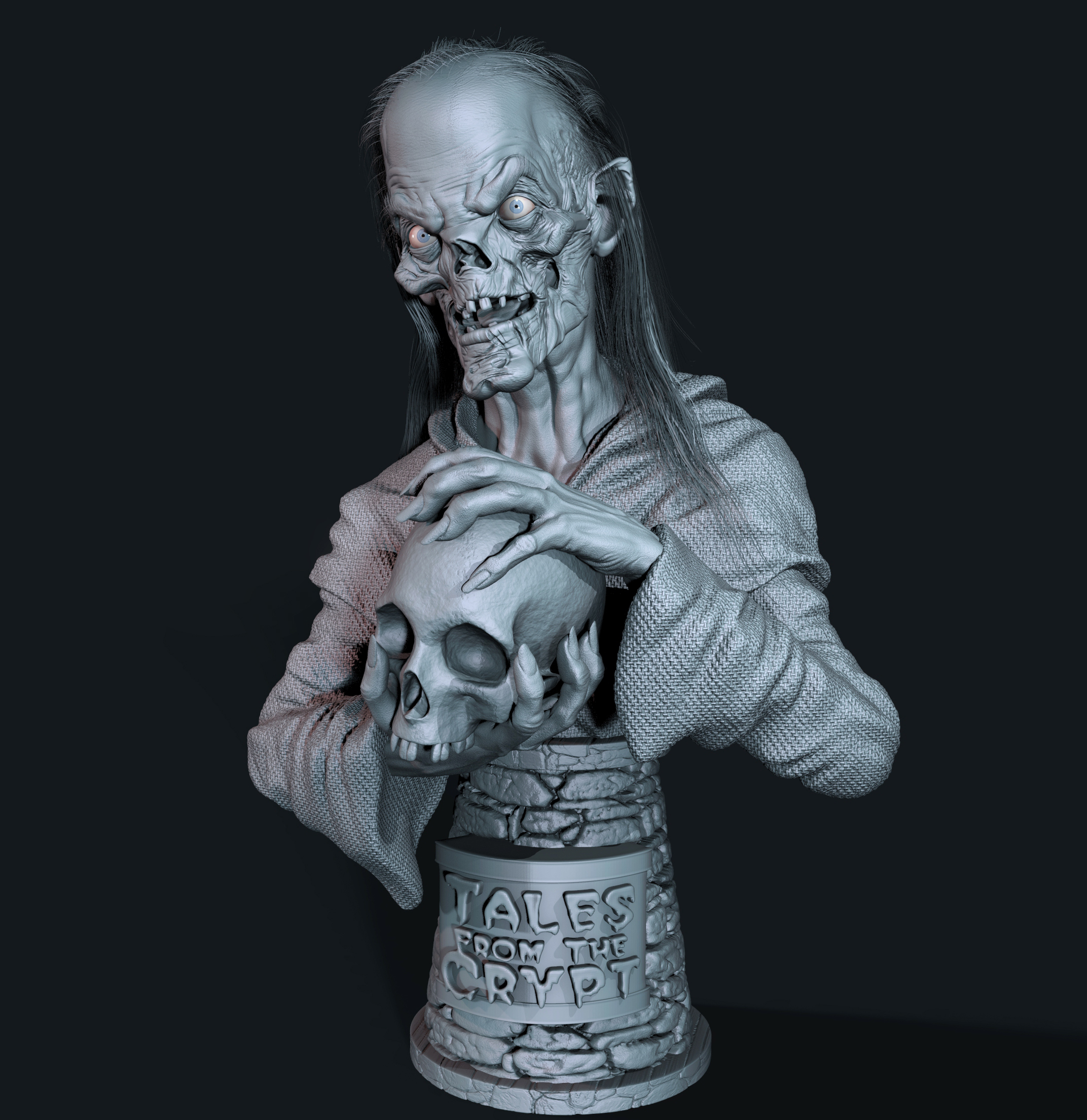 3D file the crypt keeper bust (tales from the crypt - bust) Tales from the  crypt. 👤・3D print object to download・Cults
