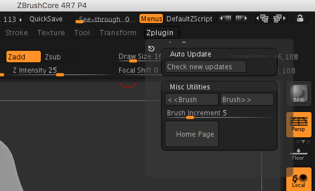 zbrushcore - brush size shortcut and plugin not working ? - ZBrushCentral