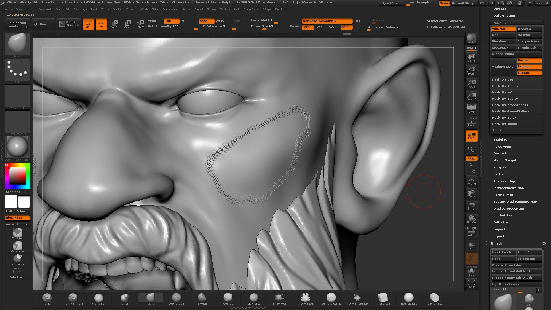 my zoom 3d is acting weird zbrush