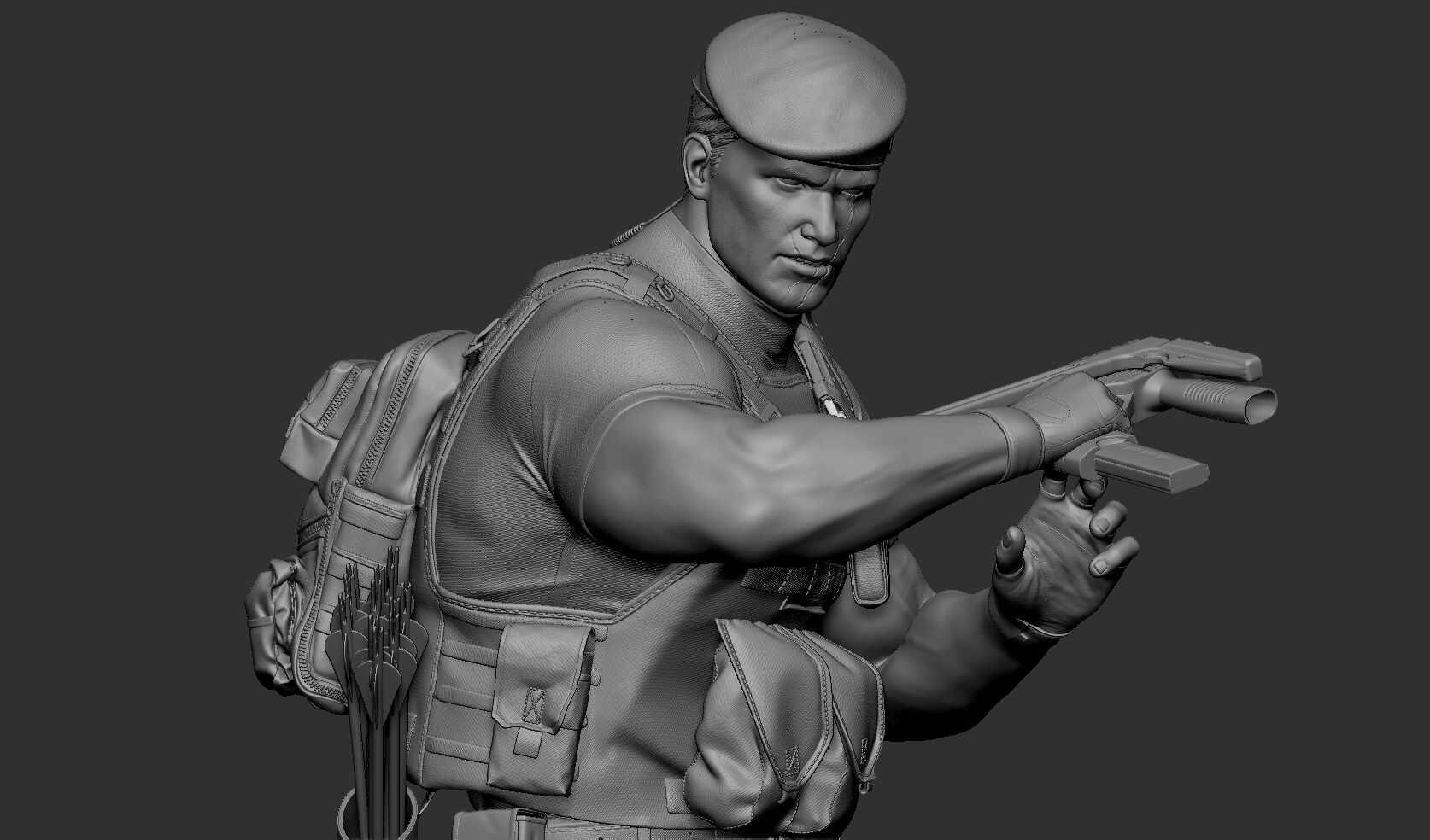 Krauser Resident evil 4 redesign - ZBrushCentral